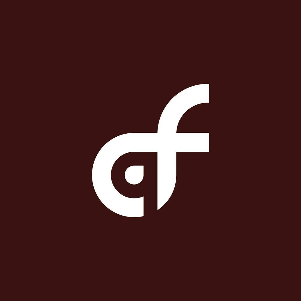 Modern and minimalist initial letter QF or FQ monogram logo vector