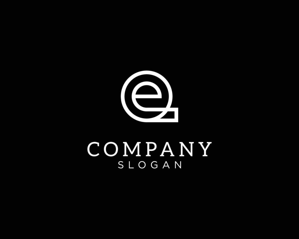 Letter EQ or QE logo vector