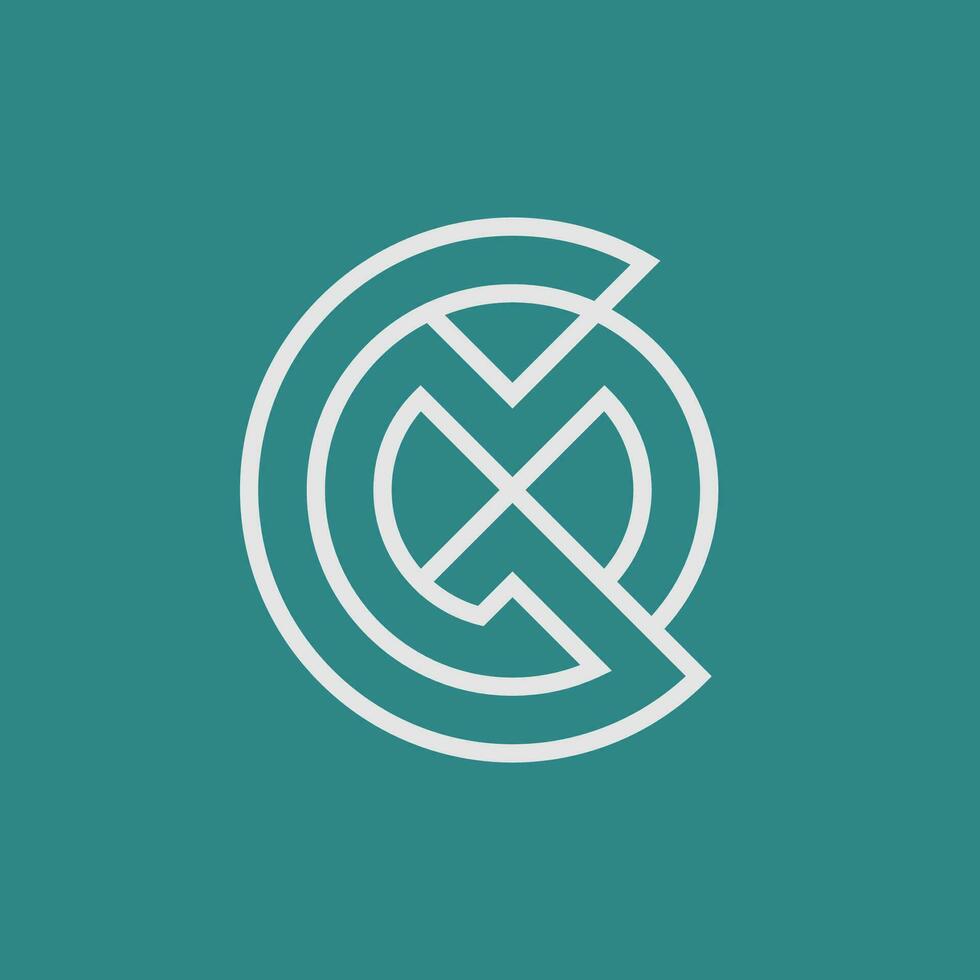 Letter MG or GM logo vector