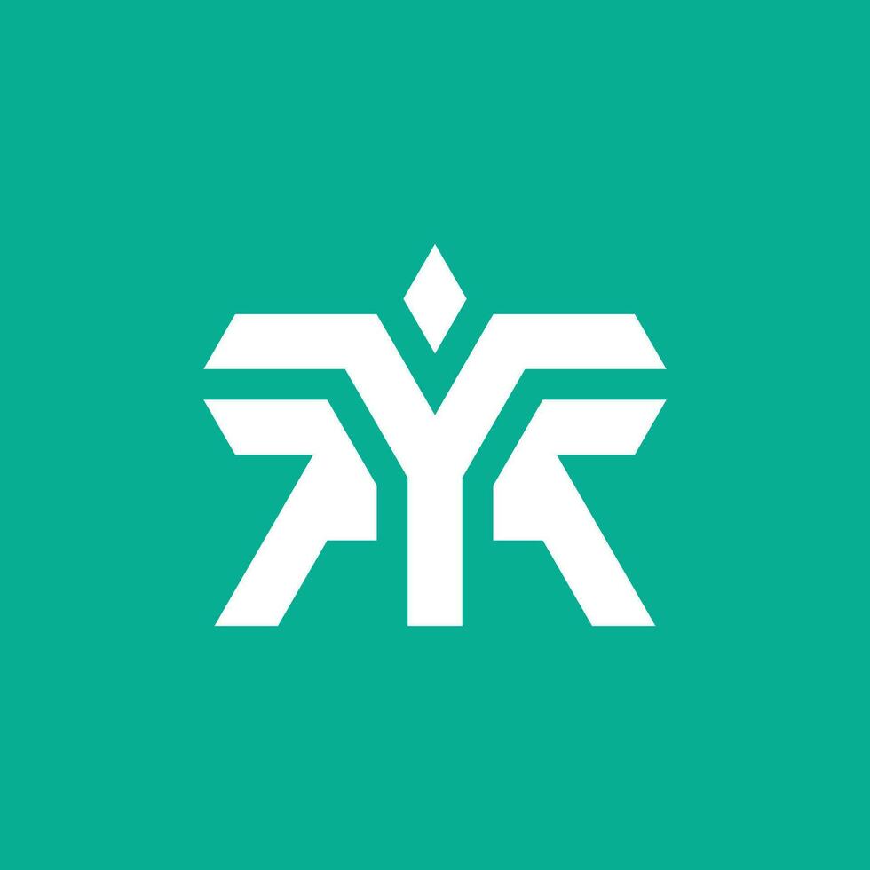 Initial letter YA or AY monogram logo vector