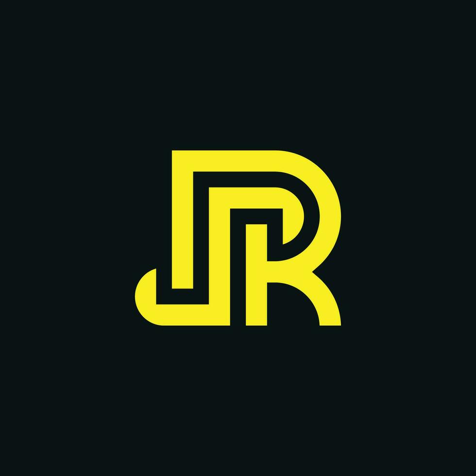 Modern initial letter SR or RS monogram logo vector