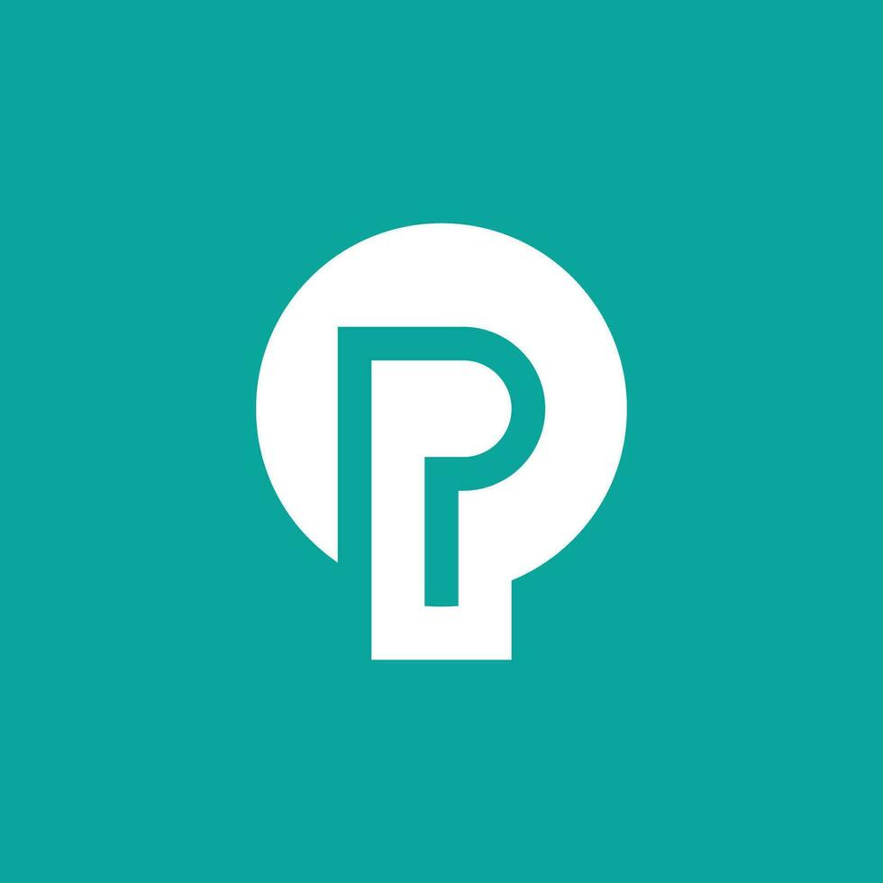 Modern and minimalist initial letter PQ or QP monogram logo vector