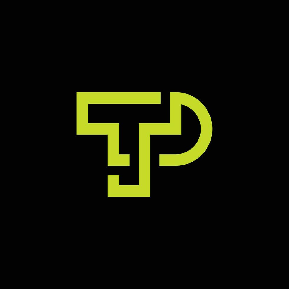 Initial letter TP or PT monogram logo vector