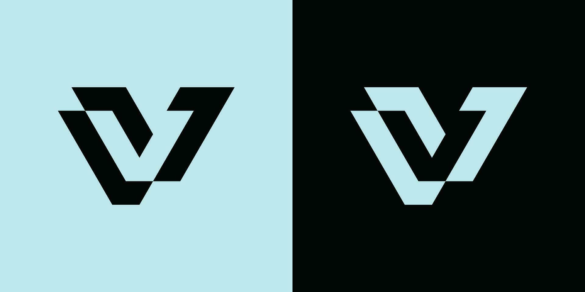 V L Initial letter hexagonal logo vector