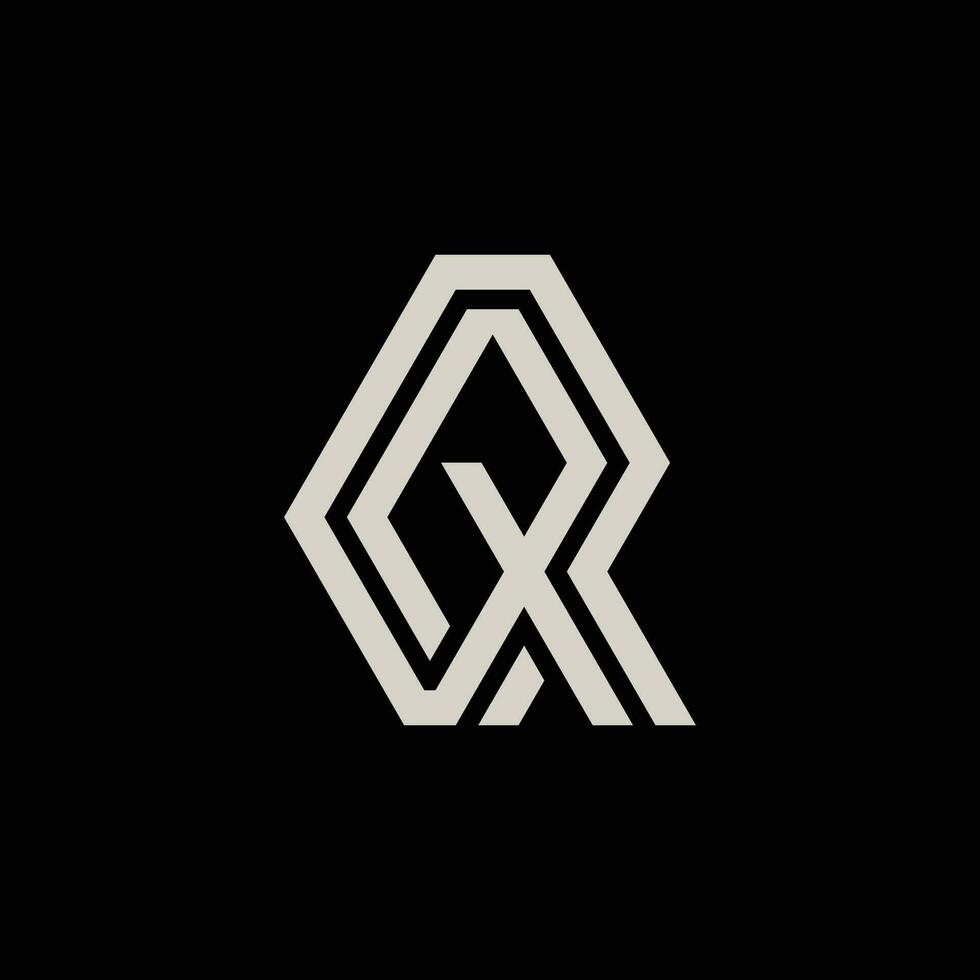 Initial letter XQ or QX monogram logo vector