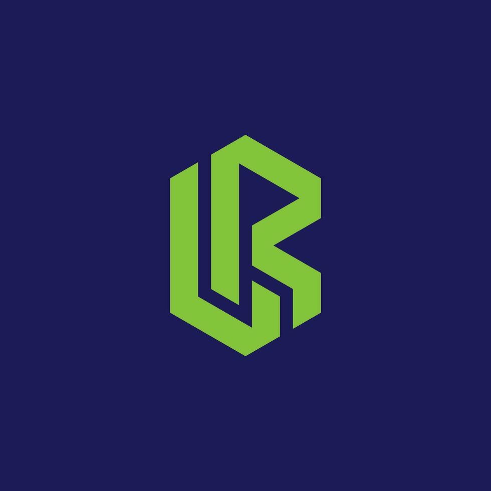 Modern initial letter RL or LR monogram logo vector