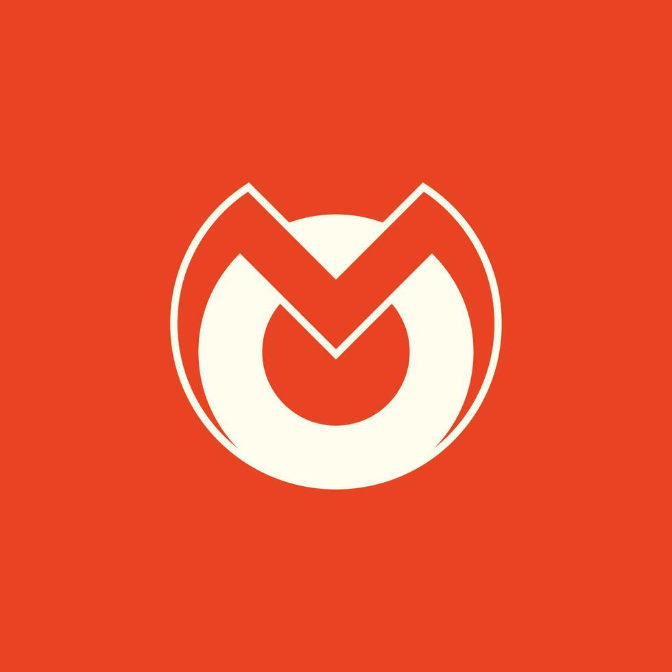 Letter MO or OM logo vector