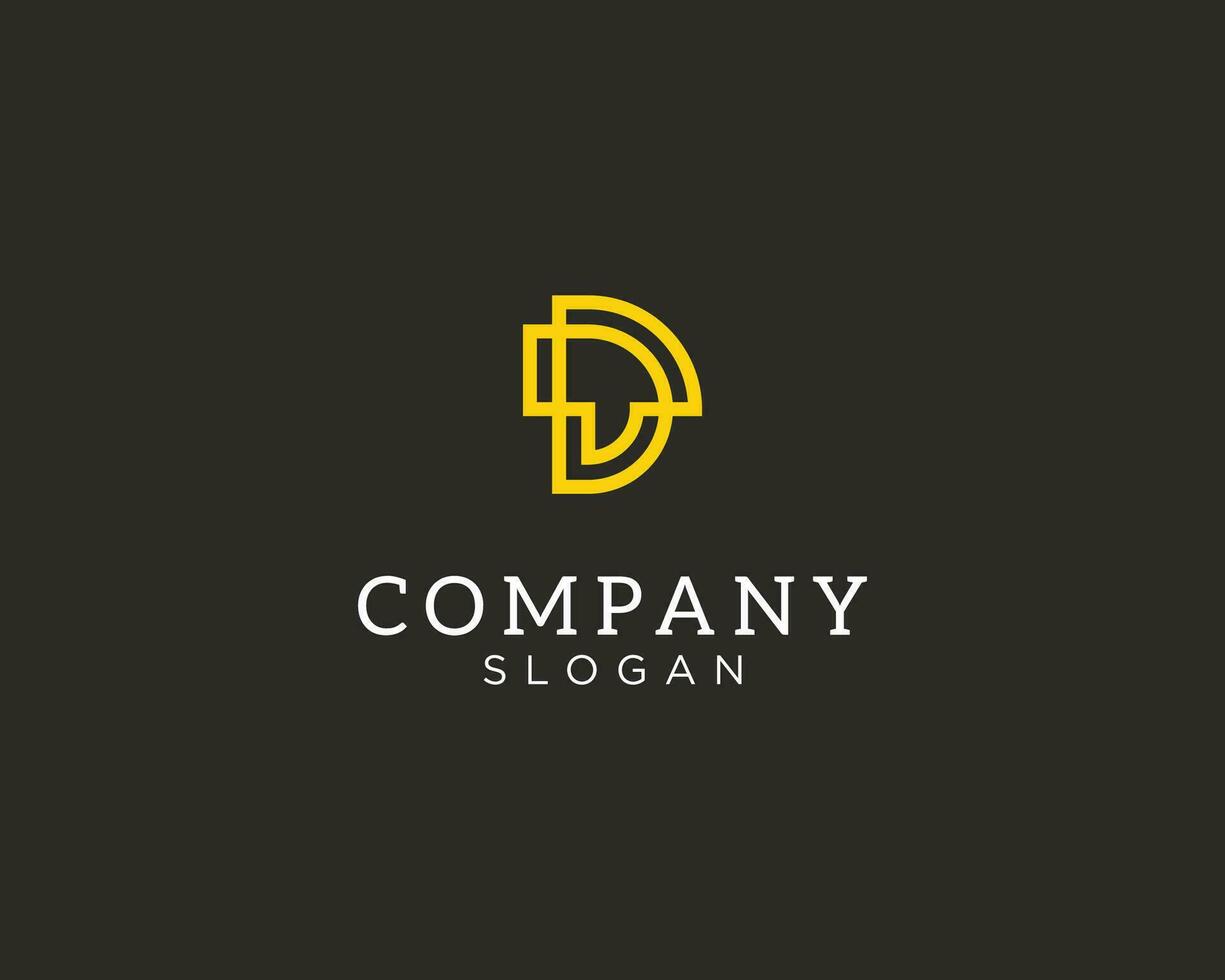 Letter DN or ND logo vector