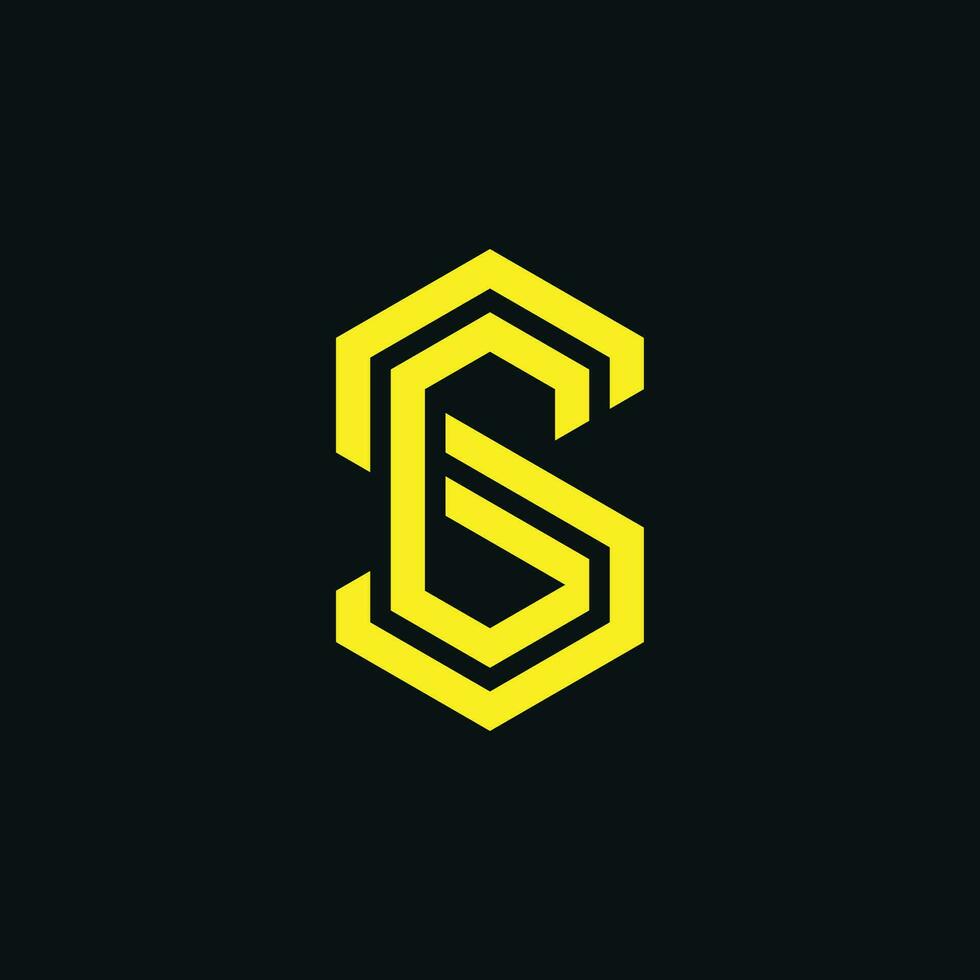 Modern initial letter SG or GS monogram logo vector