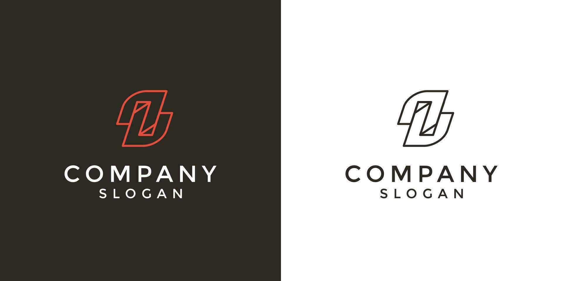 Letter AZ or ZA logo vector