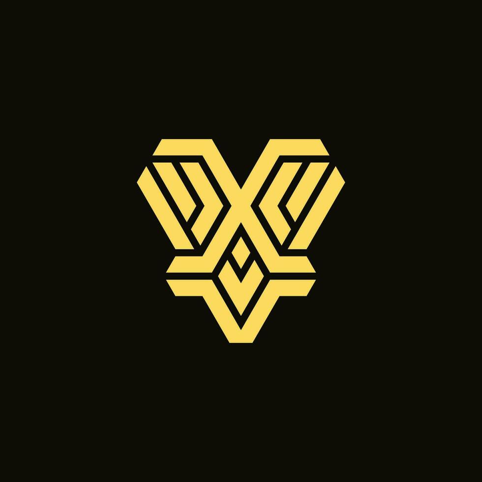 Initial letter XV or VX monogram logo vector