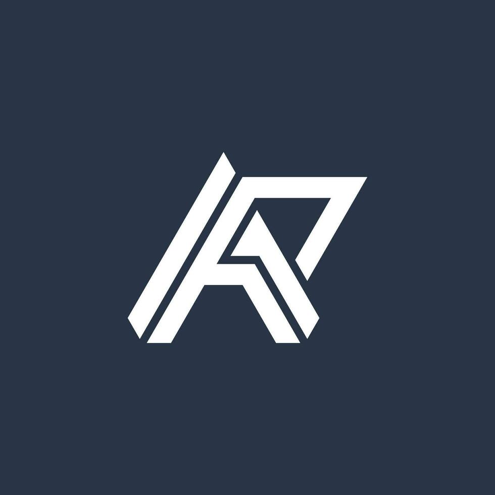 Modern initial letter RA or AR monogram logo vector