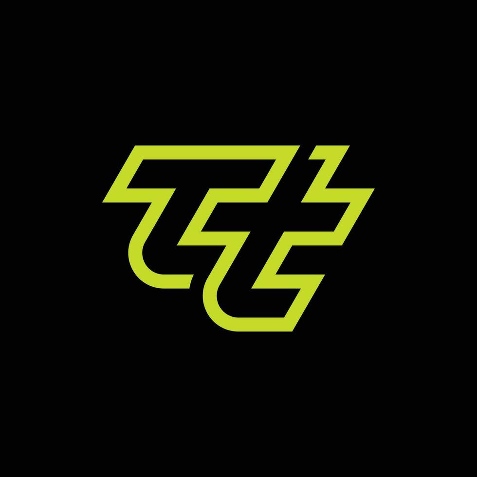 Initial letter TT or 2T monogram logo vector