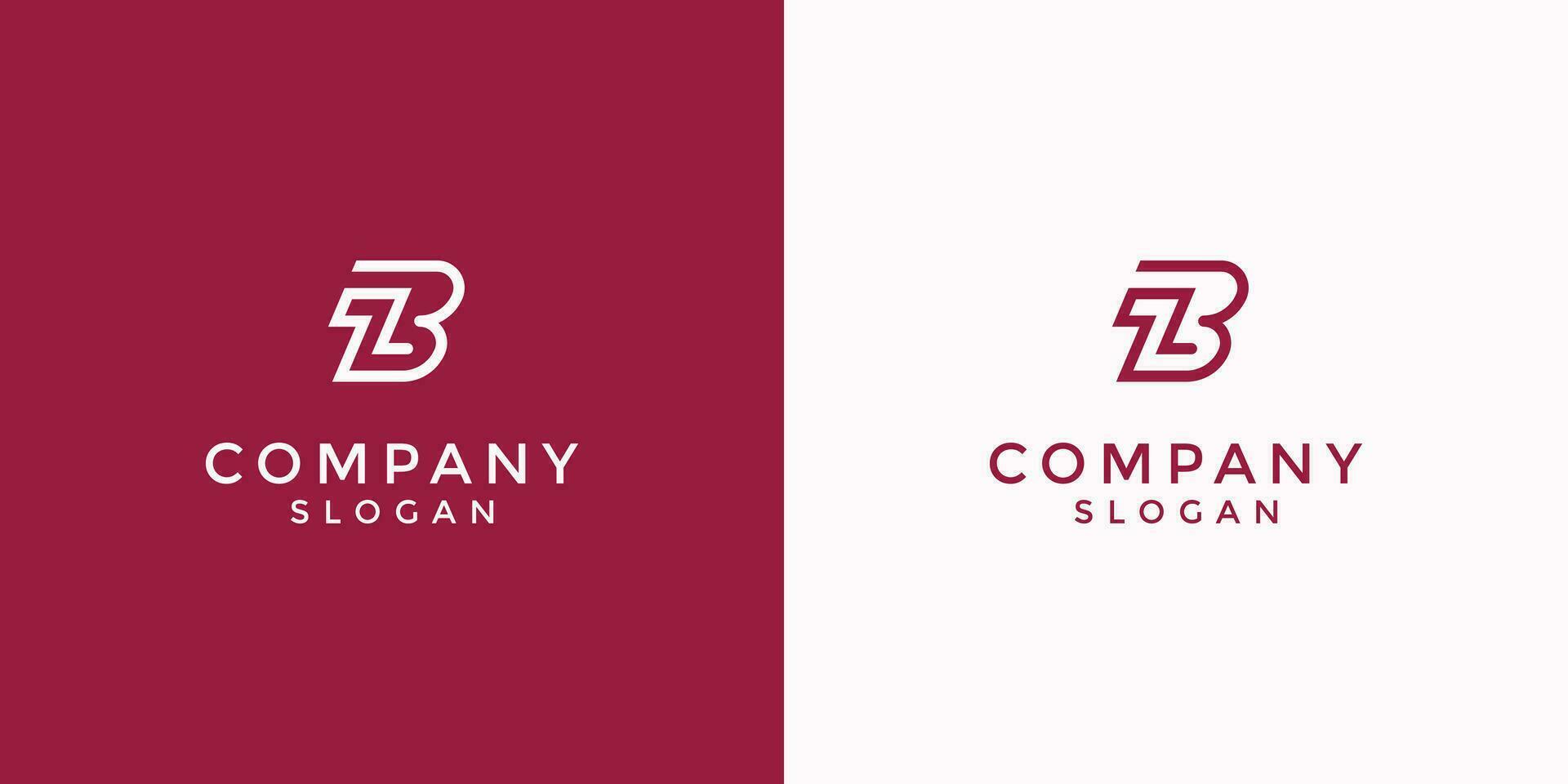 Letter AZ or ZA logo vector