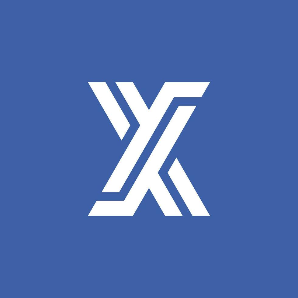 Initial letter XY or YX monogram logo vector