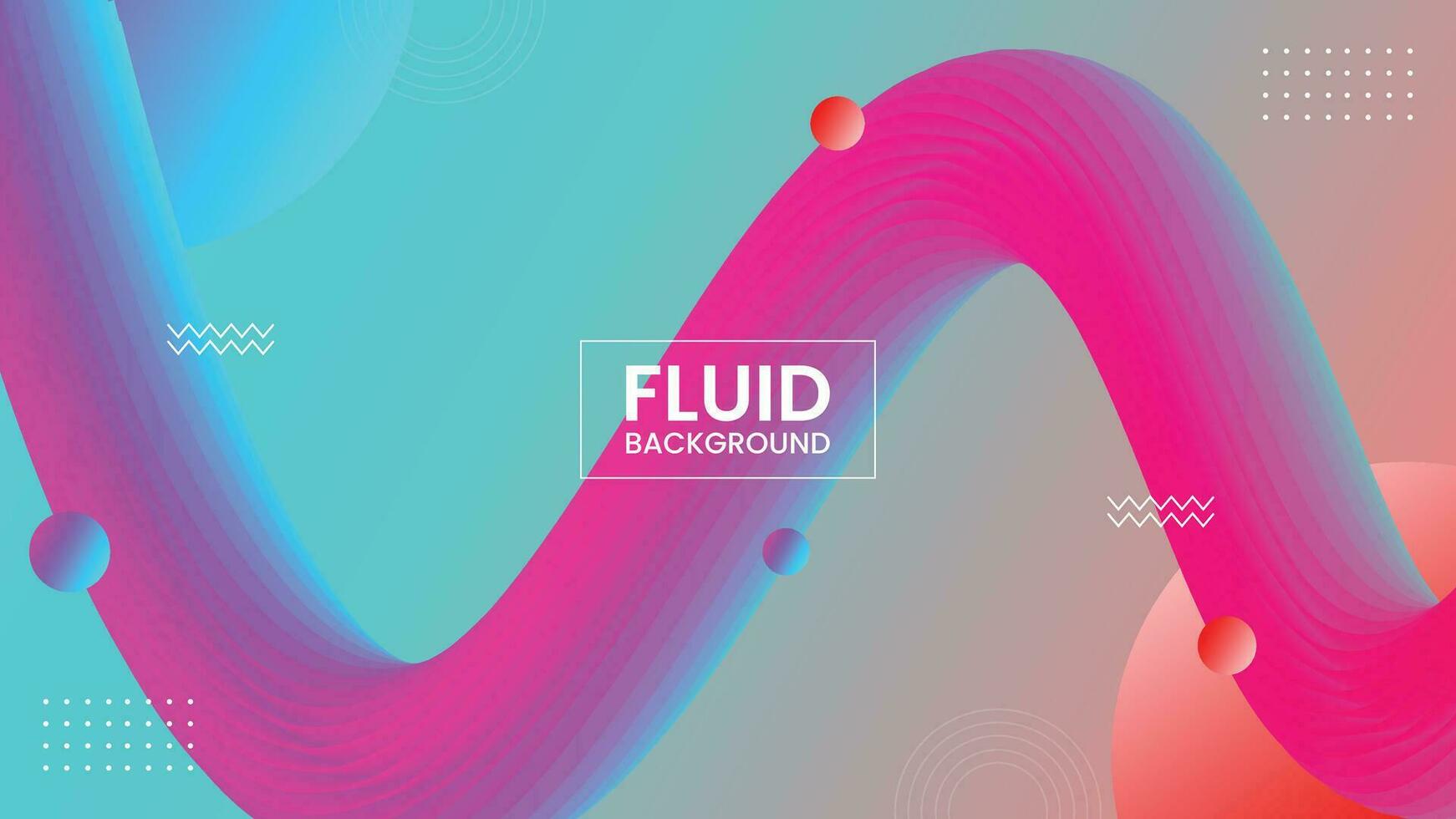 Abstract gradient 3d fluid wavy colorful modern background illustration vector