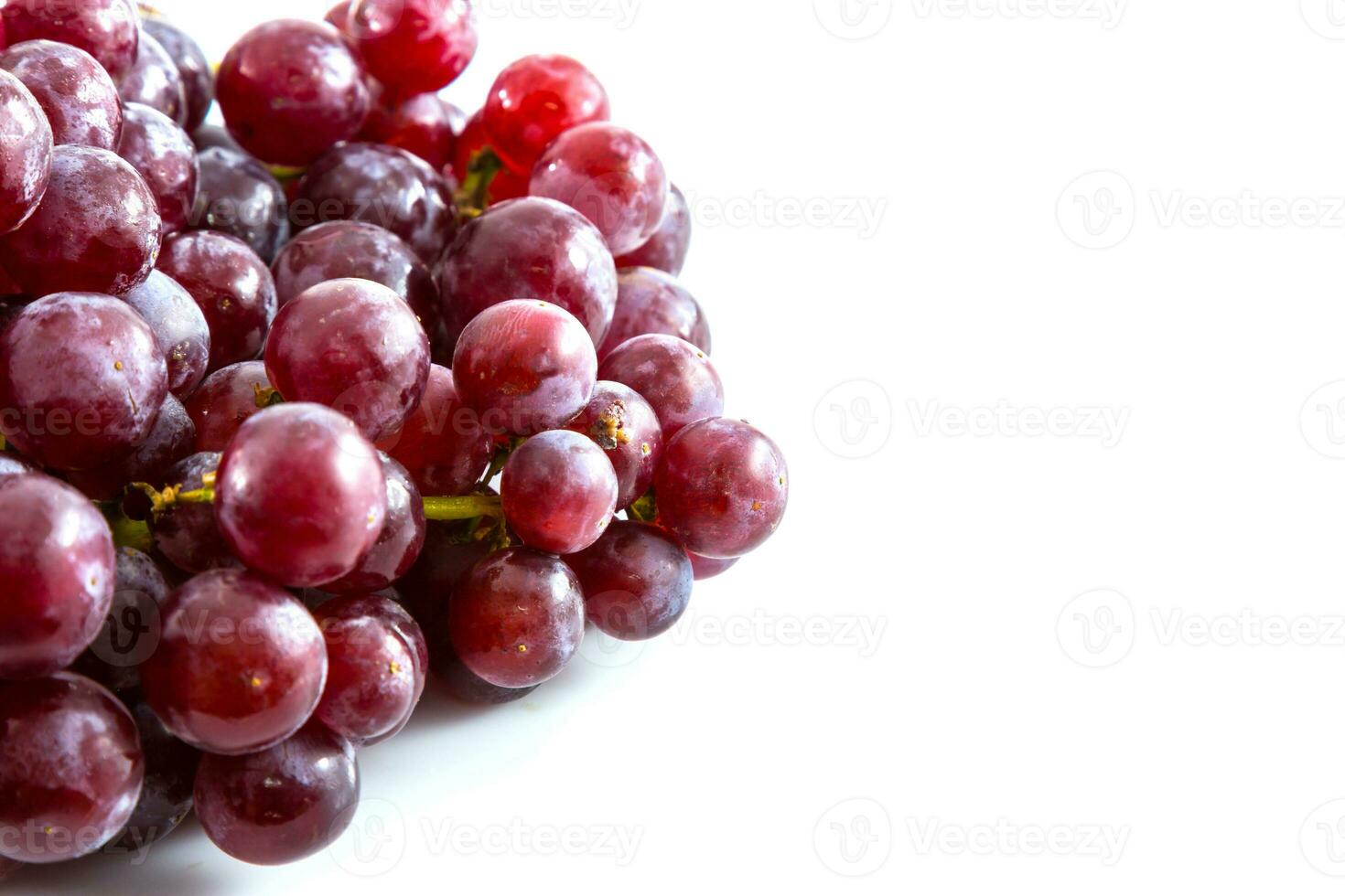 Red grape on white background photo