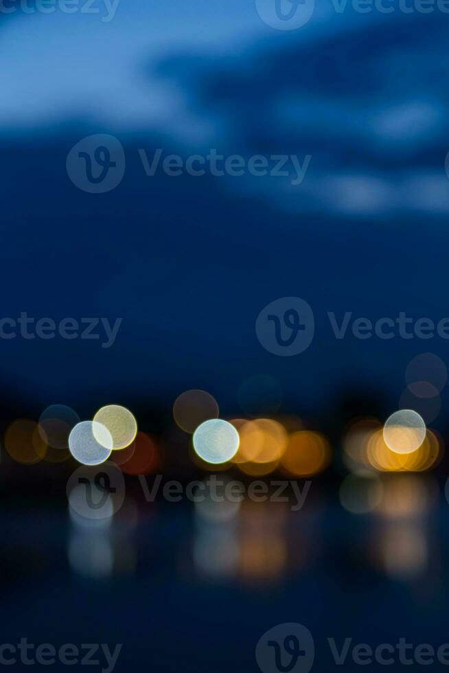 lights of blur bokeh background photo