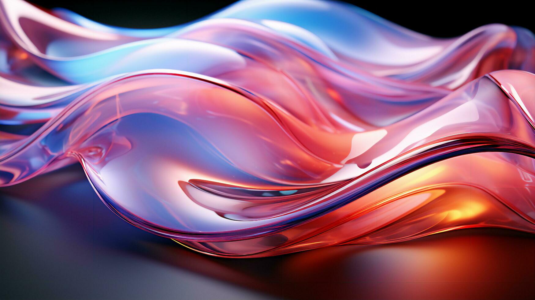 Abstract purple multicolored liquid waves background photo