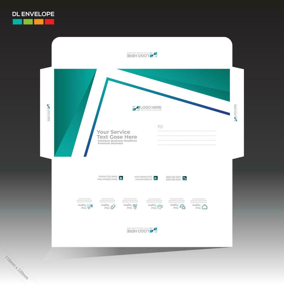 envelope design for health and any use vector
