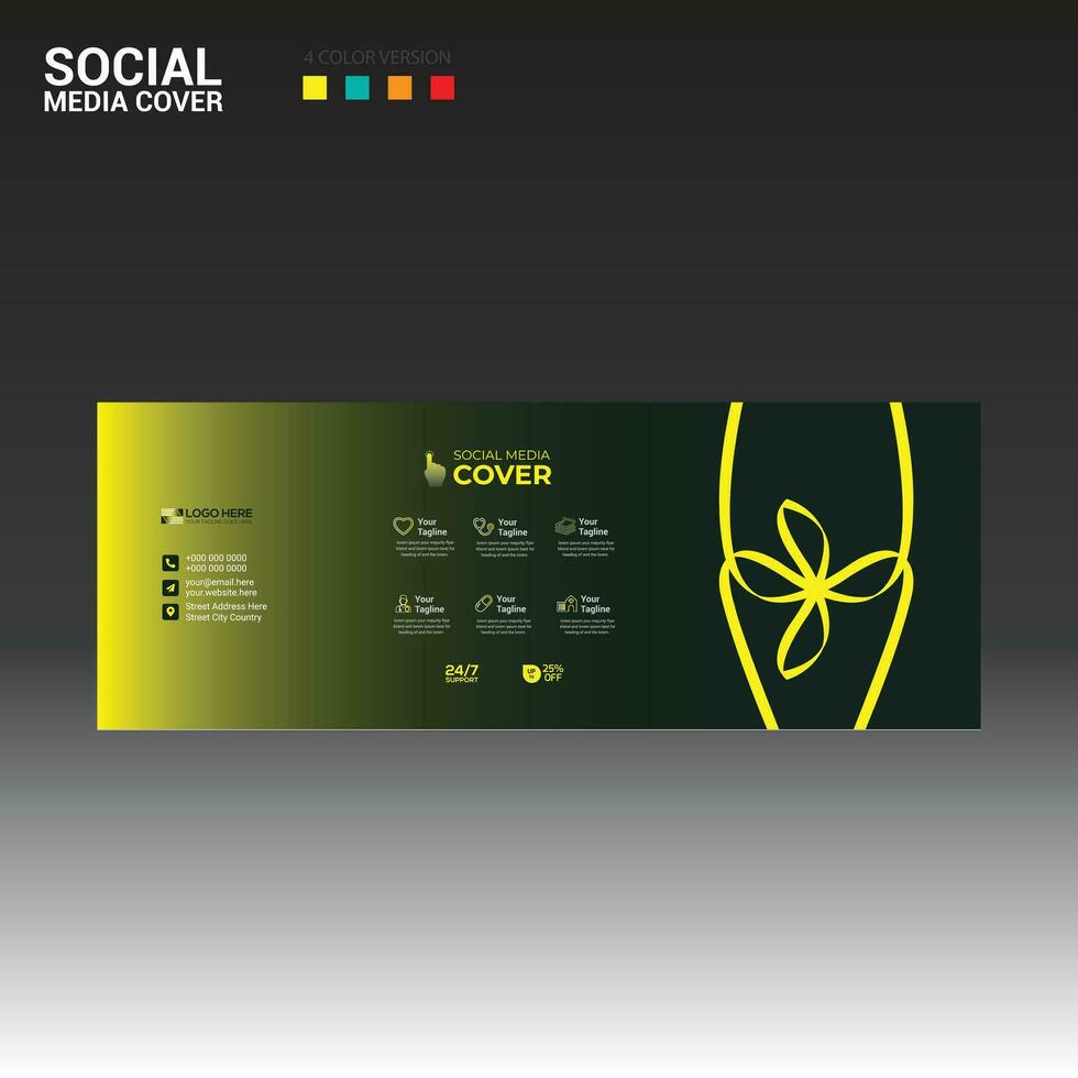 social media cover banner for any use vector