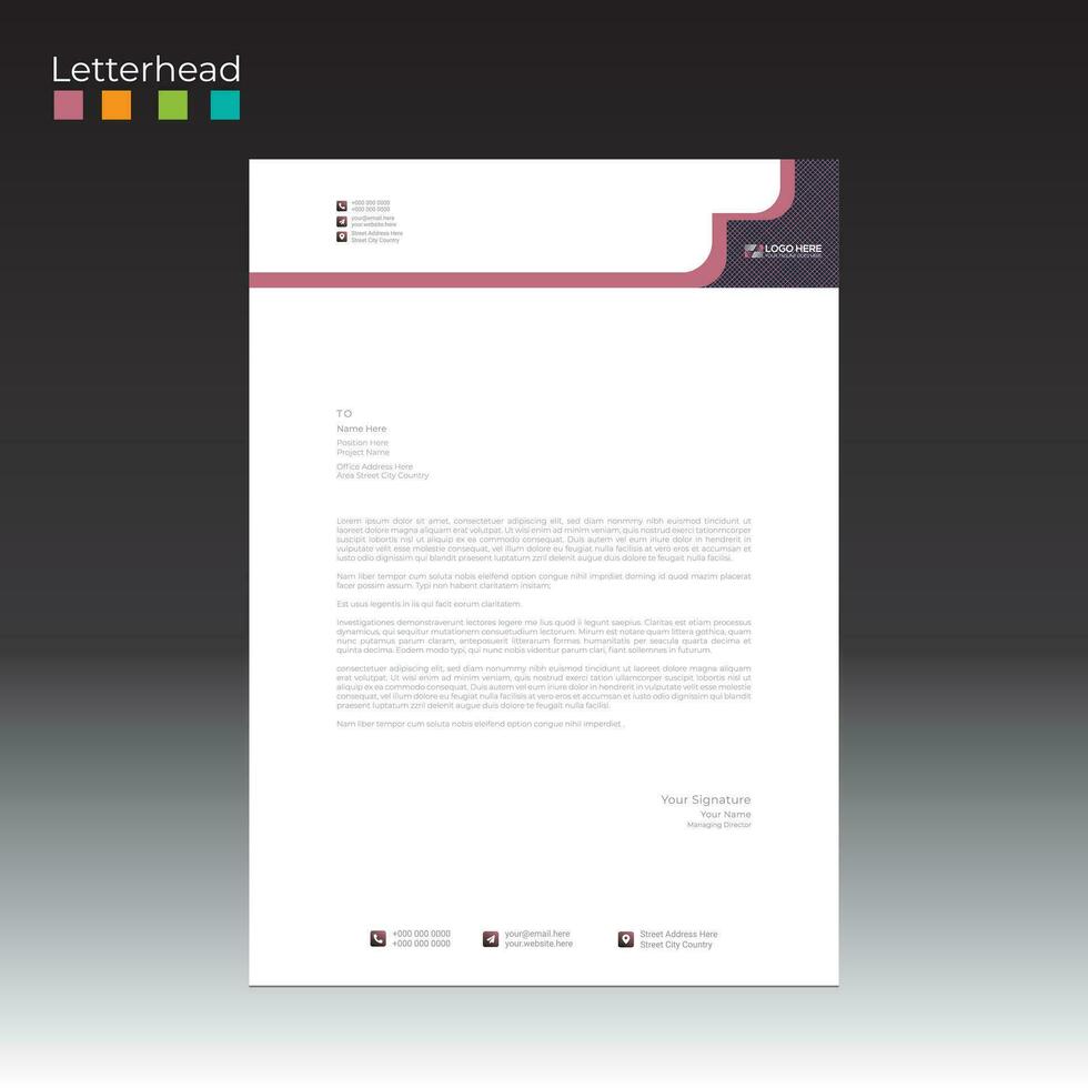 letterhead design for any best use vector
