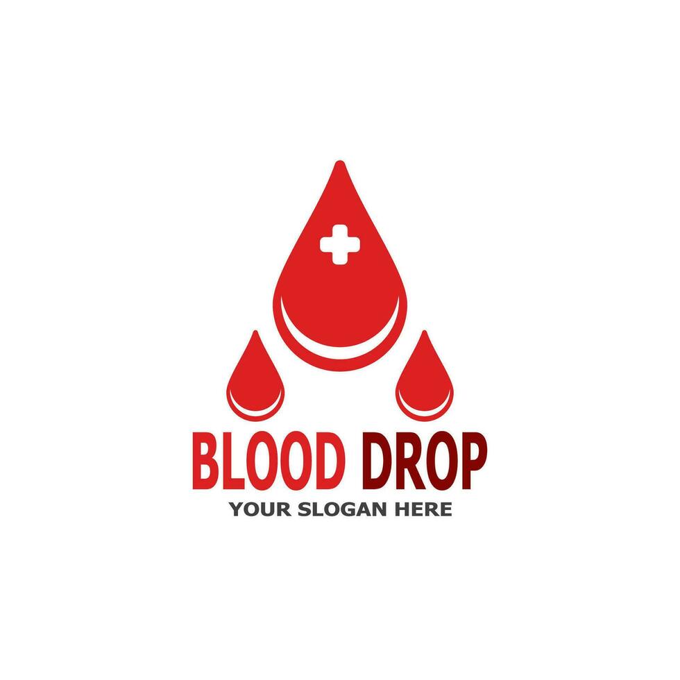 Blood drop heath logo vector template