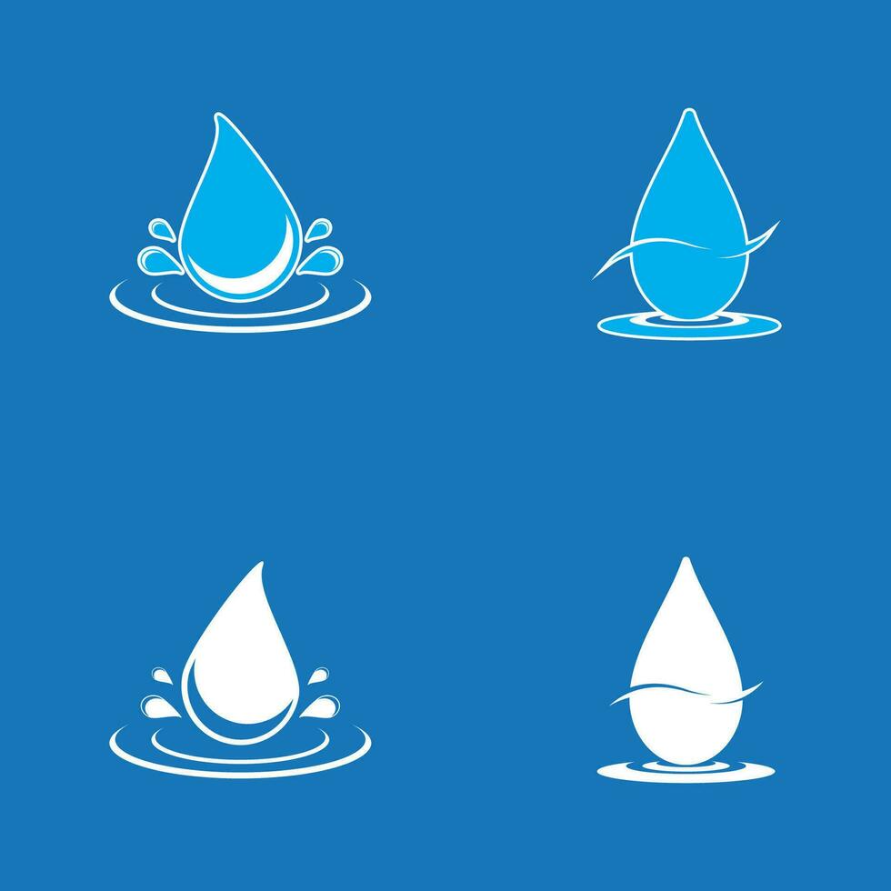 Water drop icon and symbol vector template
