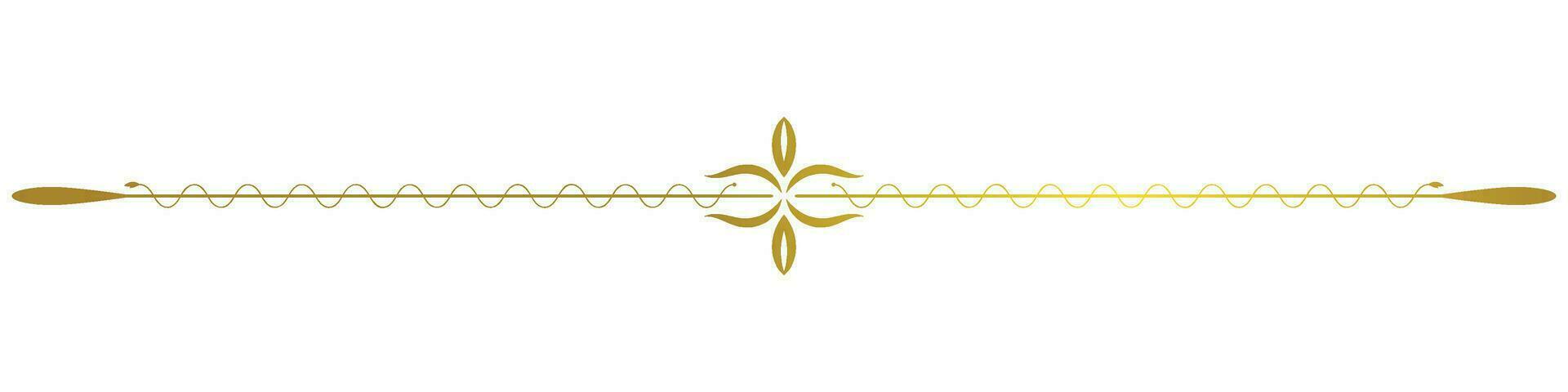 vintage lines decorative elements Golden flower border collection vector