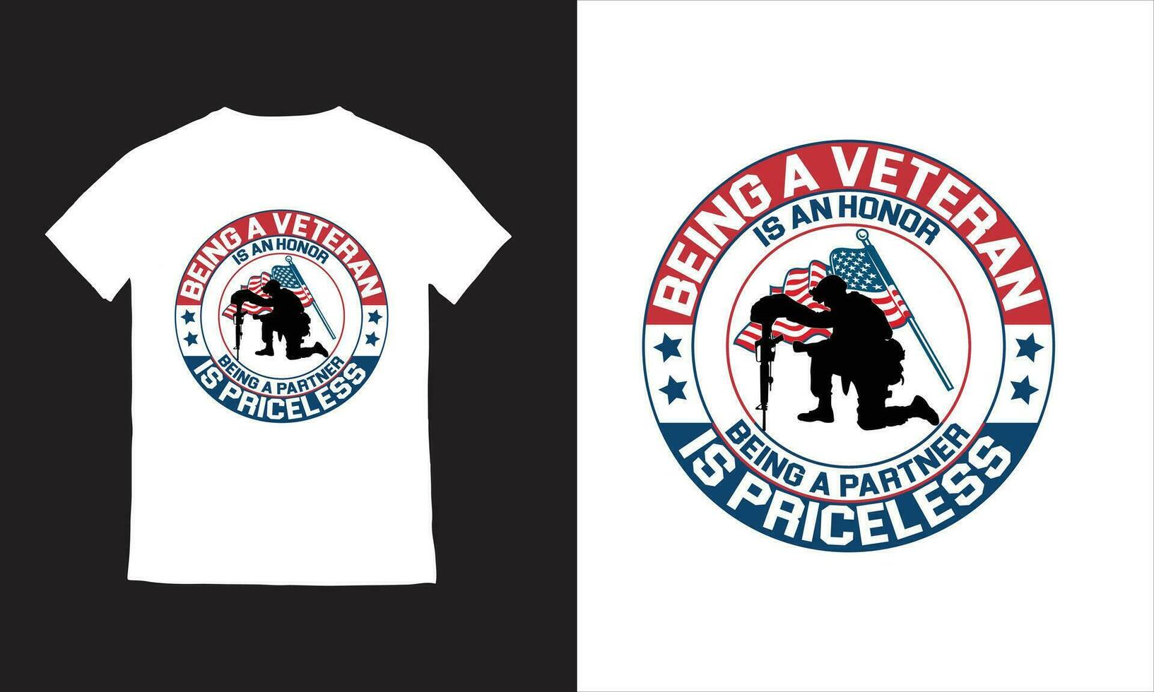 Estados Unidos soldado militar honor el sacrificio veteranos día camiseta diseño vector