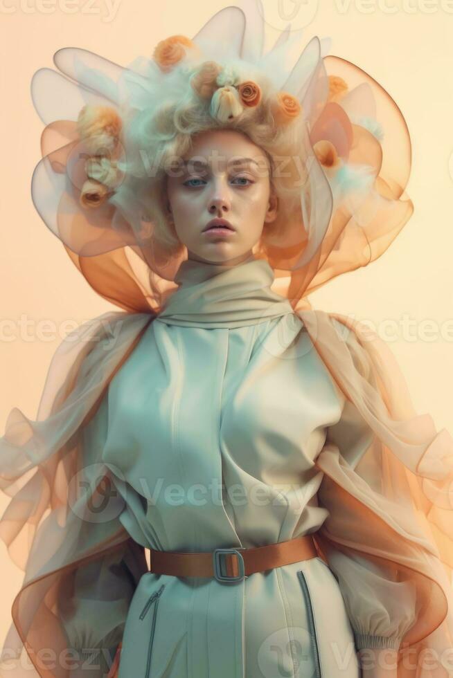 AI Generative Photo portrait of a fashion women