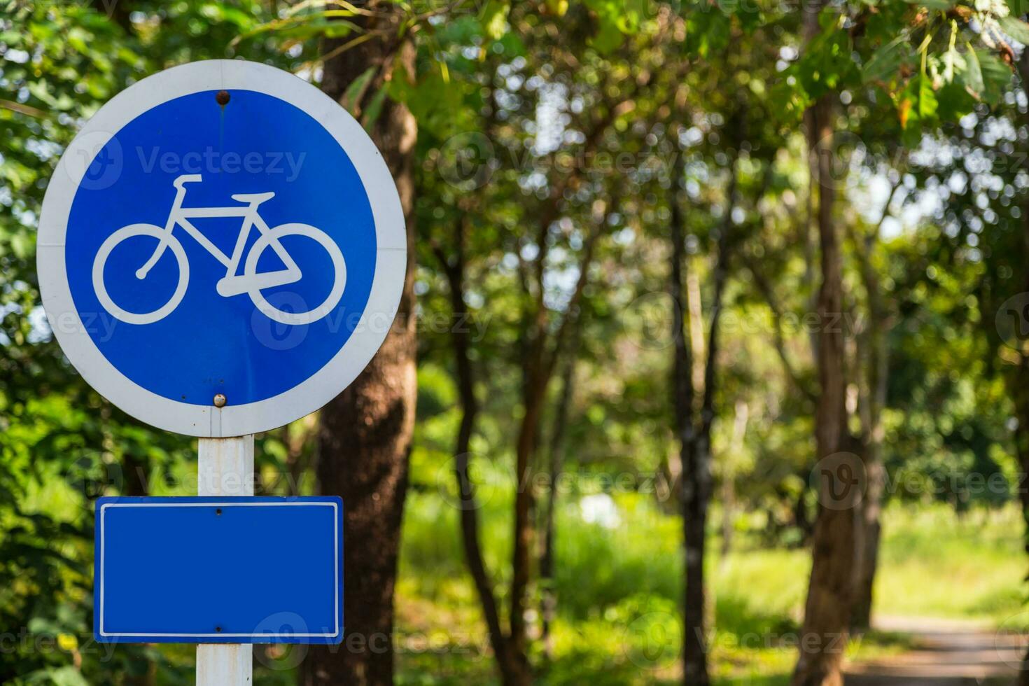 Post of Bicycle sign photo