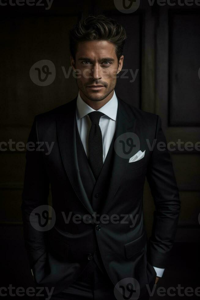 Ai Generative Photo portrait of a man in a suit
