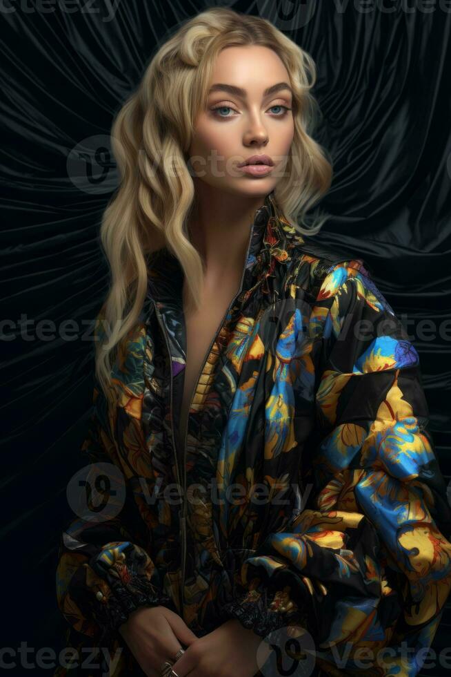 Ai Generative Photo portrait of a fashion women