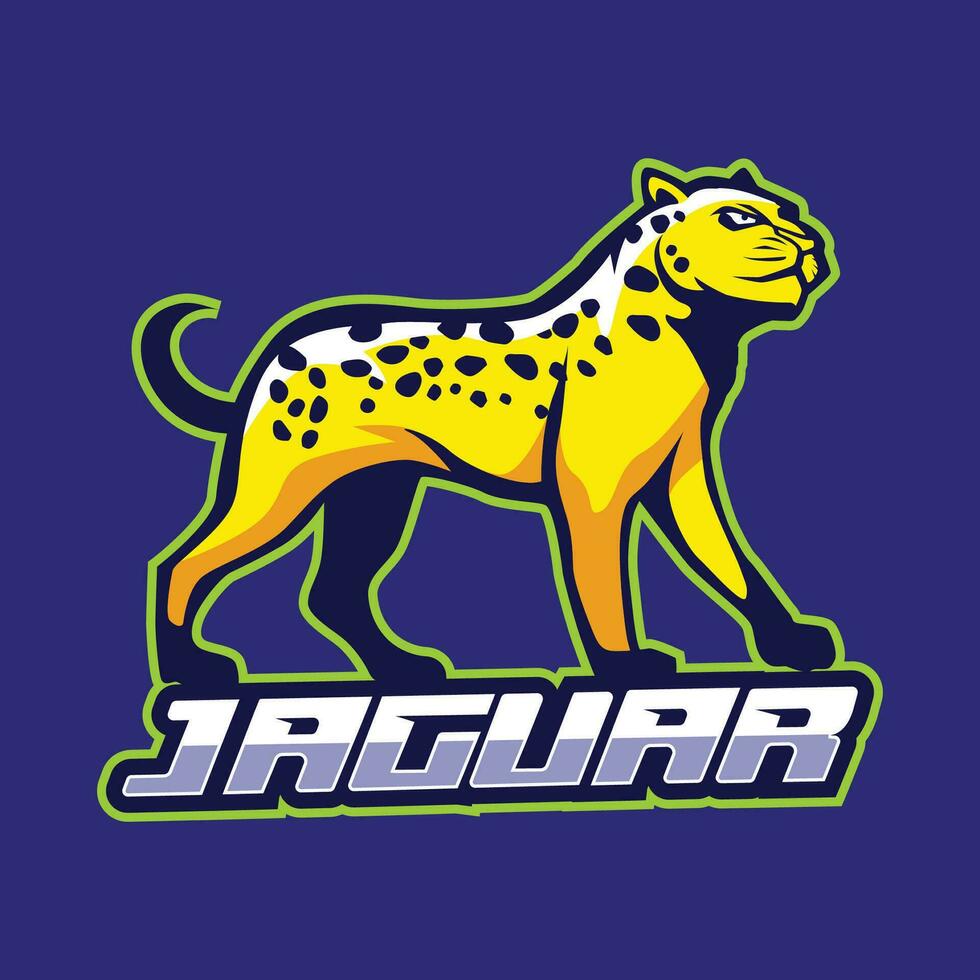 Jaguar animal logo design template vector