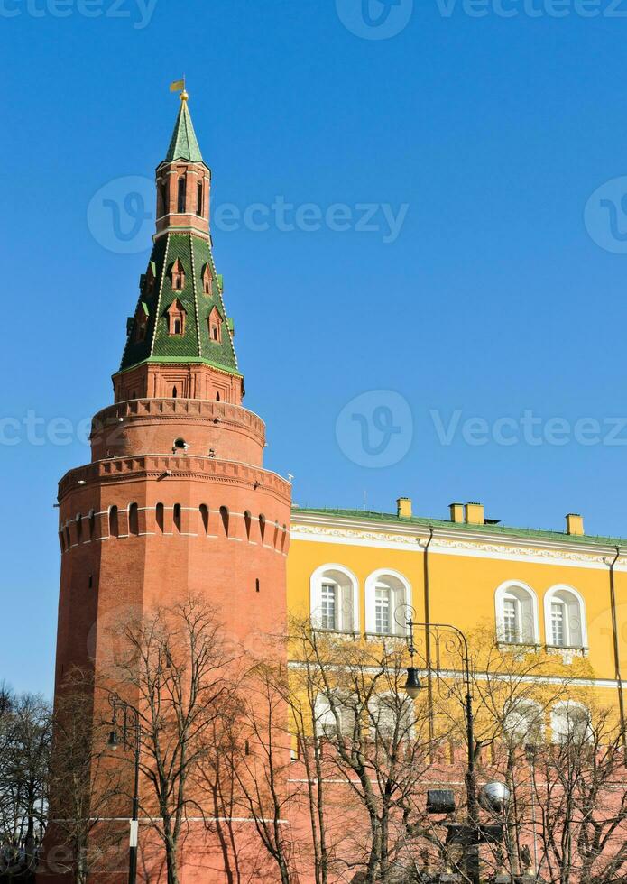 Corner Arsenalnaya Tower of Moscow Kremlin, Russia photo