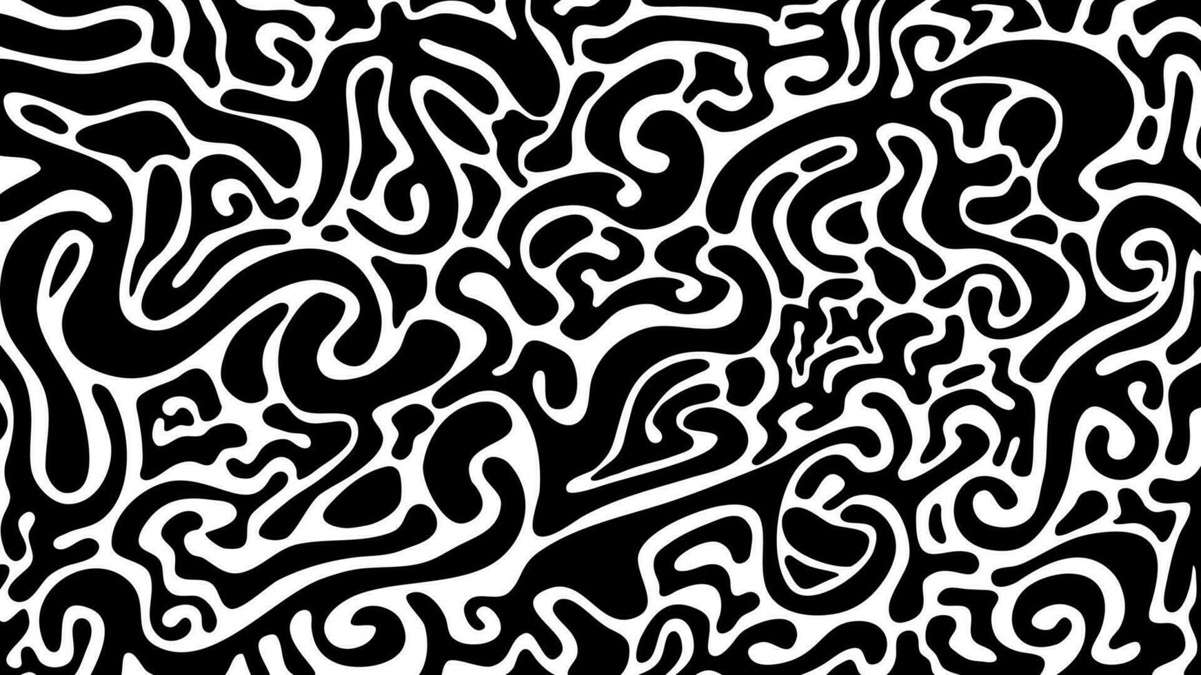 abstract doodle background. doodle bold lines background. Organic hand drawn lines. Wavy brush strokes. Hand drawn black vector swirls.