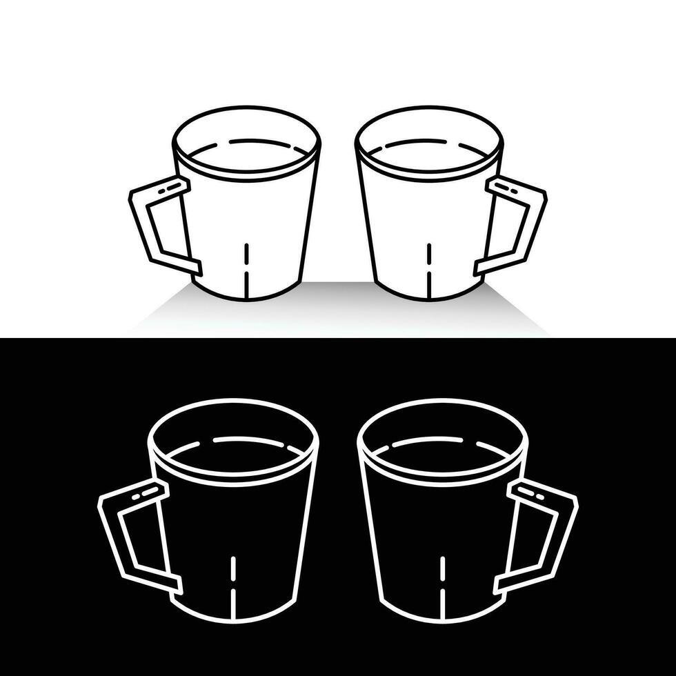 The coffee mug vector line icon. With editable stroke