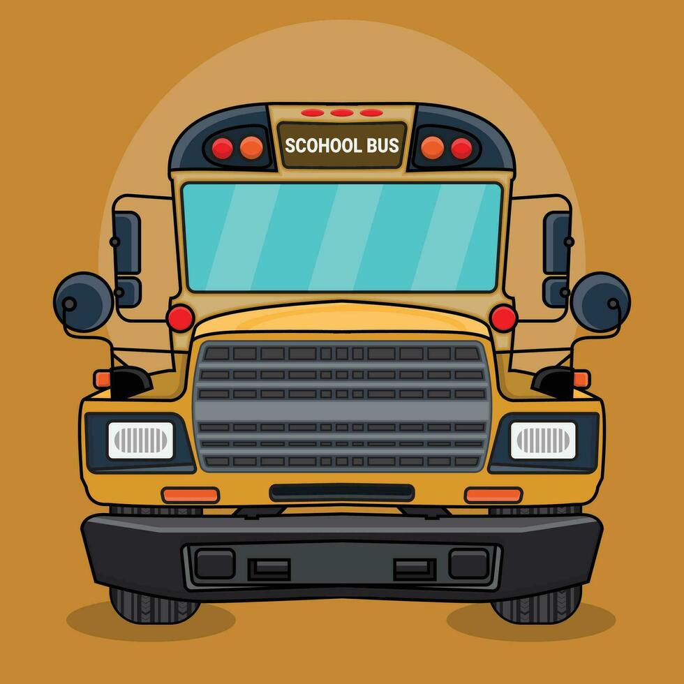 school bus cartoon vector