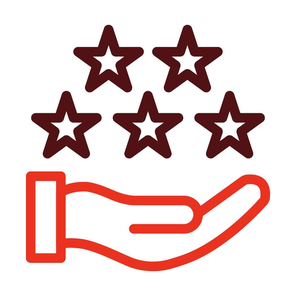 Reputation Vector Thick Line Two Color Icons For Personal And Commercial Use.