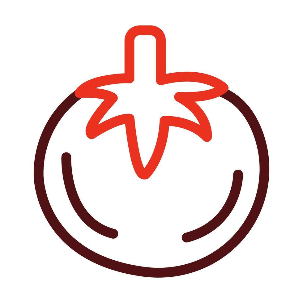 Tomato Vector Thick Line Two Color Icons For Personal And Commercial Use.