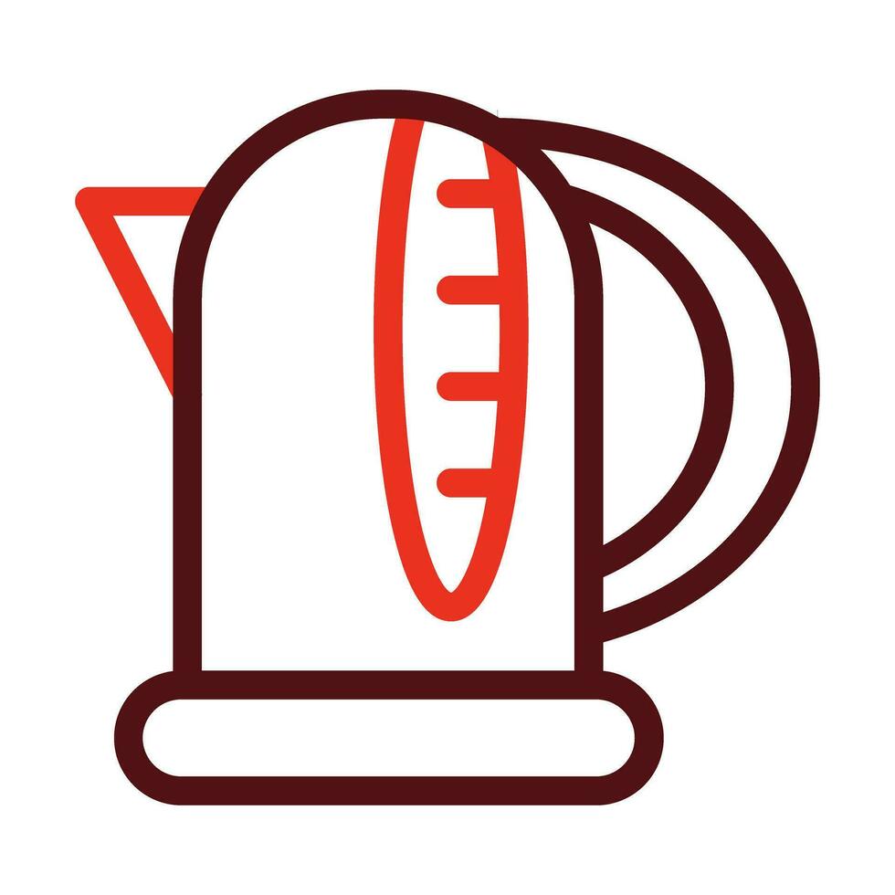 Kettle Vector Thick Line Two Color Icons For Personal And Commercial Use.