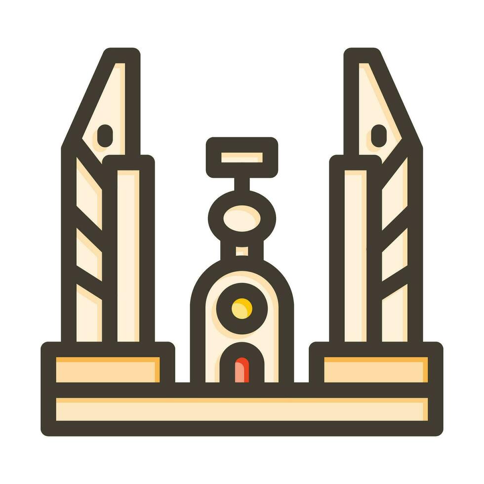 Democracy Monument Vector Thick Line Filled Colors Icon For Personal And Commercial Use.