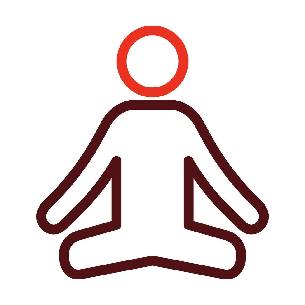 Meditation Vector Thick Line Two Color Icons For Personal And Commercial Use.