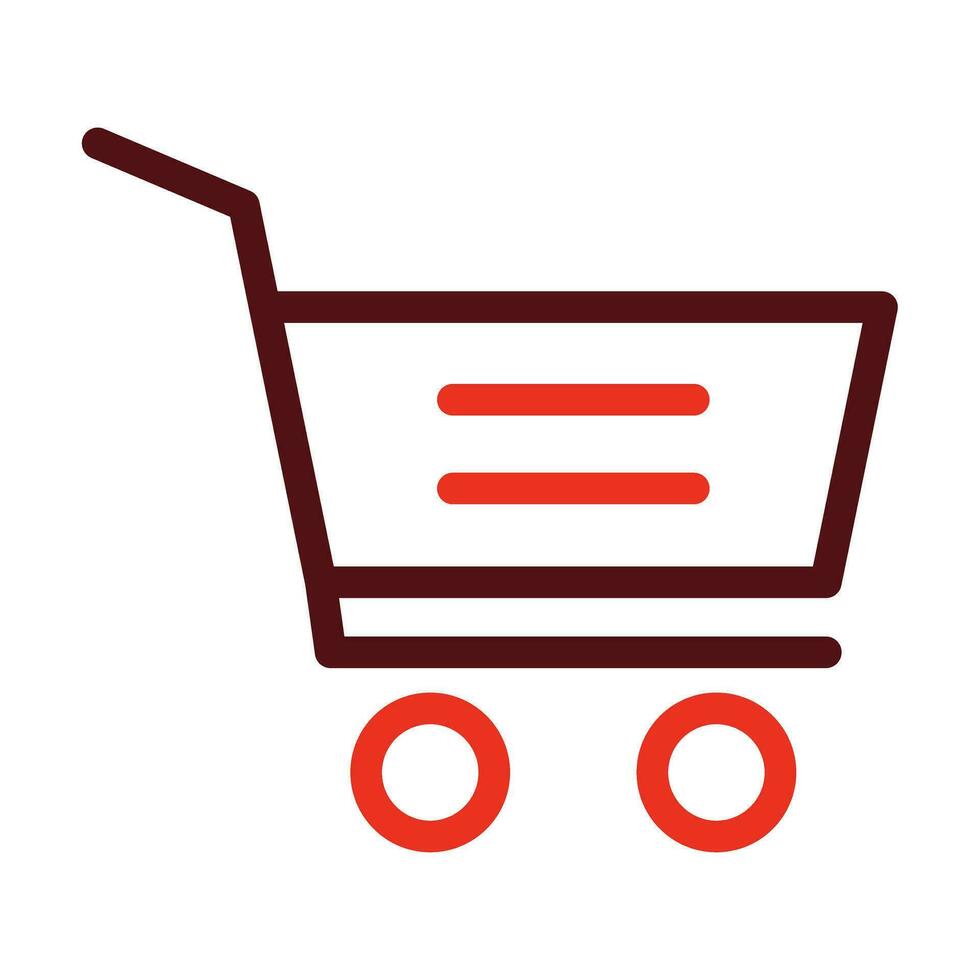 Cart Vector Thick Line Two Color Icons For Personal And Commercial Use.