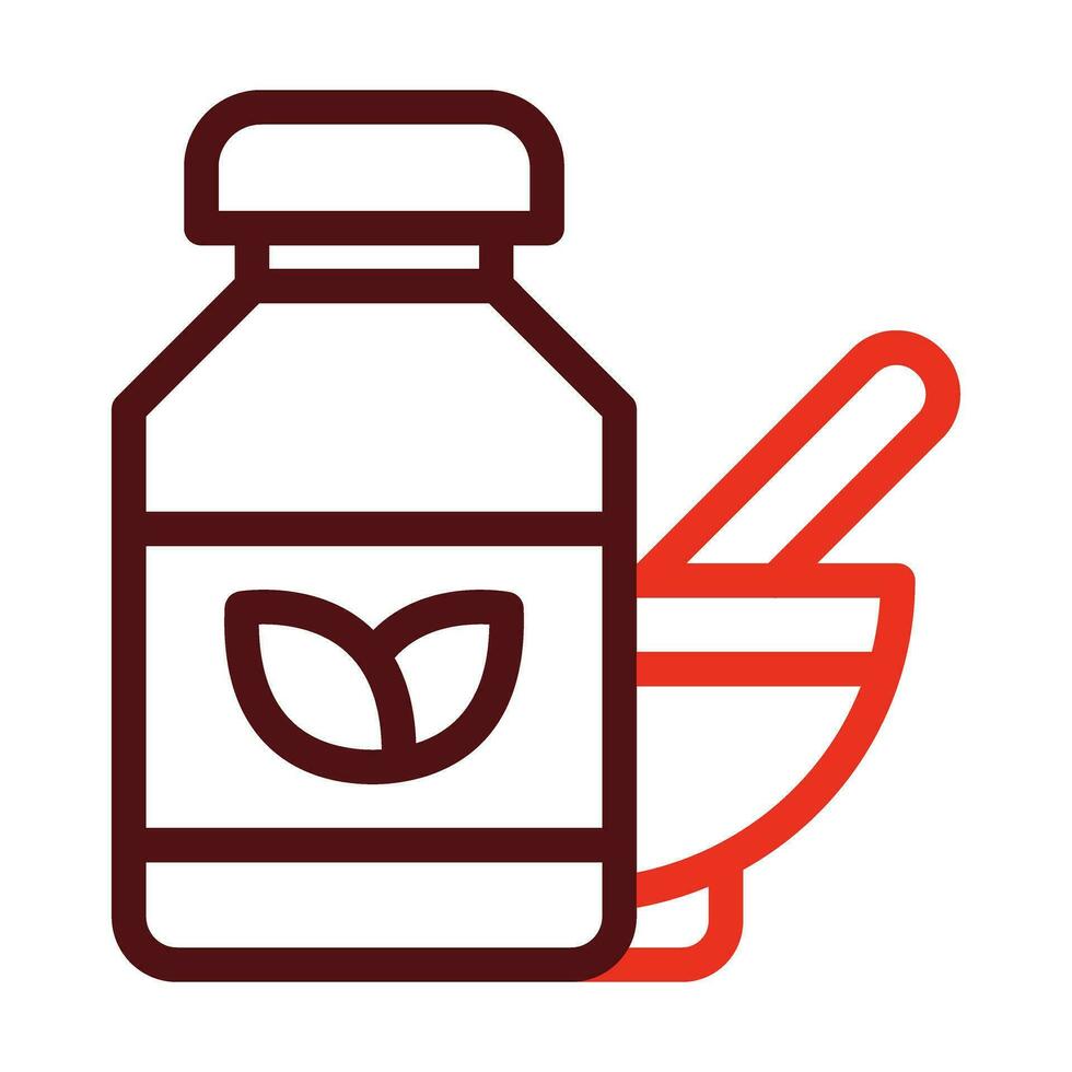 Herbal Treatment Vector Thick Line Two Color Icons For Personal And Commercial Use.