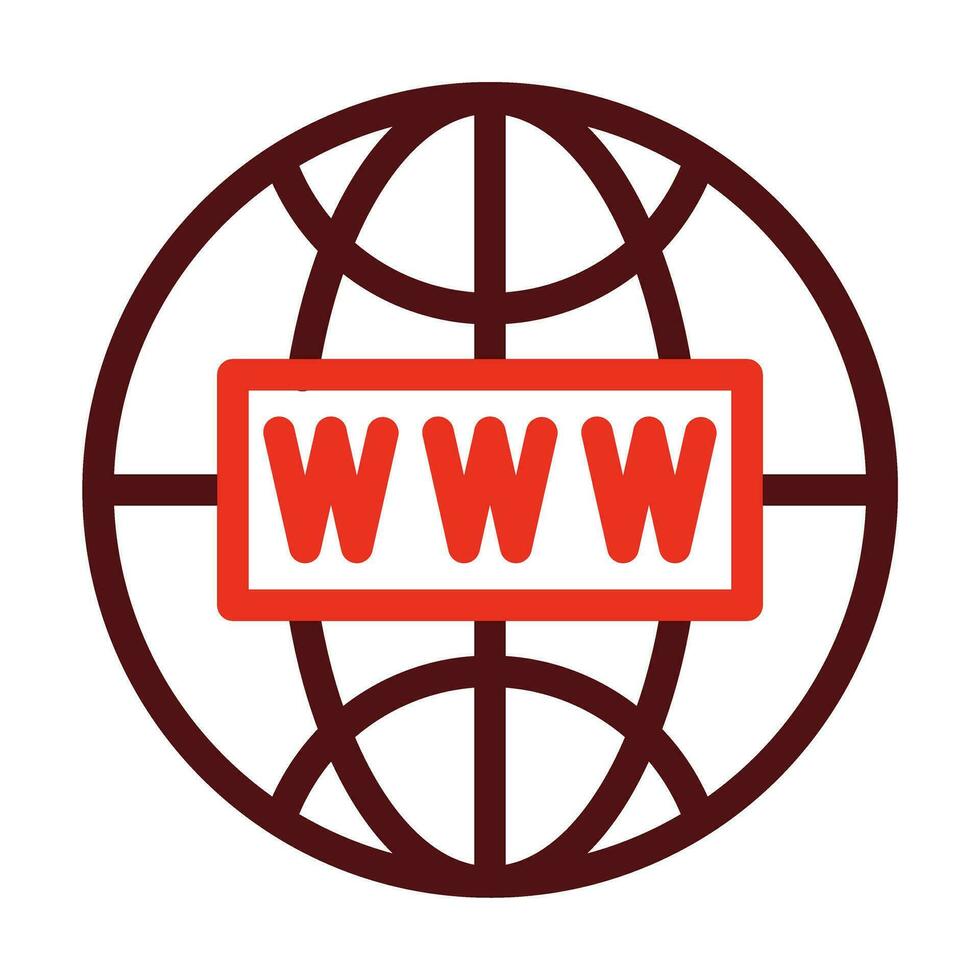 Website Vector Thick Line Two Color Icons For Personal And Commercial Use.