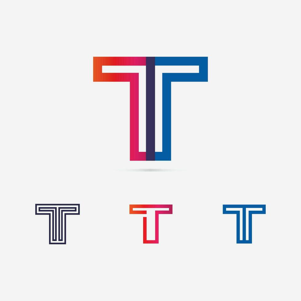 imagen del logotipo de la letra t y vector gráfico de diseño de la fuente t