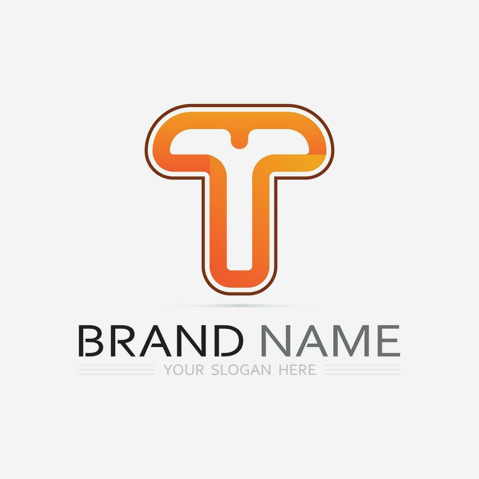 letter T logo image and font T design graphic  vector