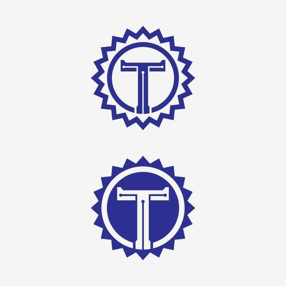 imagen del logotipo de la letra t y vector gráfico de diseño de la fuente t